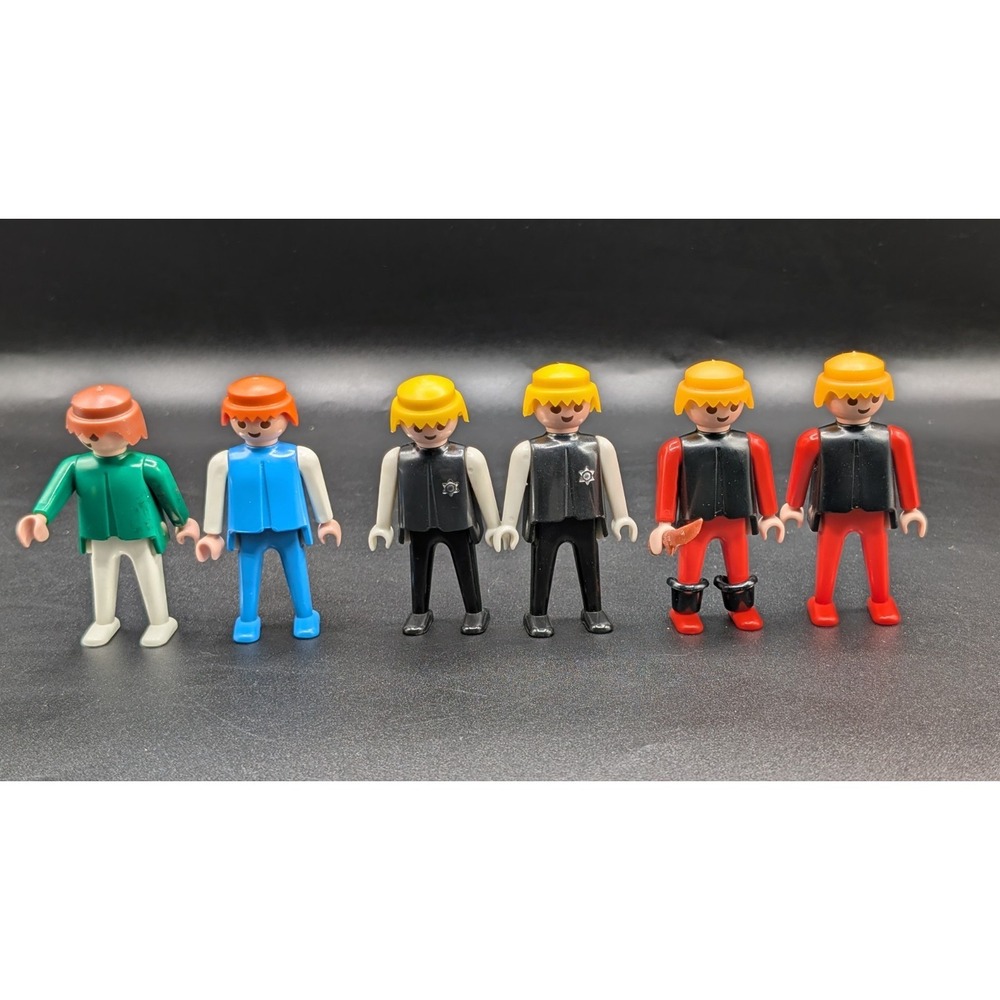 Set Of 6 Vintage 1974 Playmobil Action Figures Geobra Toy Mixed Lot